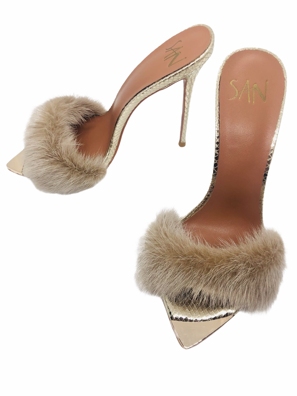 【PORTERNA】More fur mules Mina Luxury Mules – San The Brand